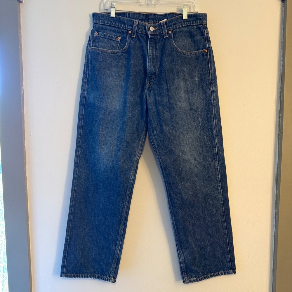 Vintage 90s Levis 569 Large Straight Fit Jeans Mens 34x30 Blue Made in USA